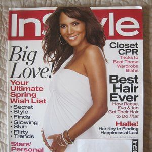 INSTYLE MAGAZINE HALLE BERRY FEBRUARY 2008 *